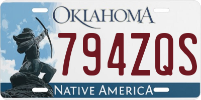 OK license plate 794ZQS