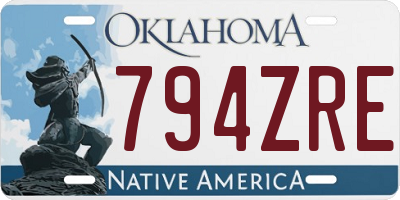 OK license plate 794ZRE