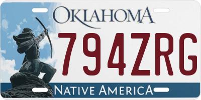 OK license plate 794ZRG