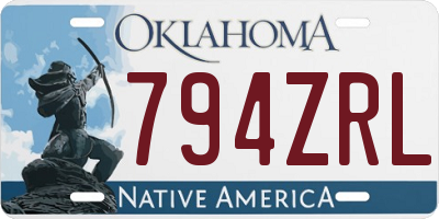 OK license plate 794ZRL