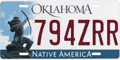 OK license plate 794ZRR