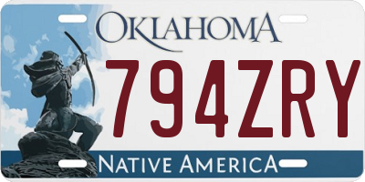 OK license plate 794ZRY