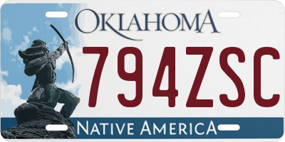 OK license plate 794ZSC