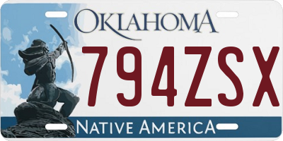 OK license plate 794ZSX