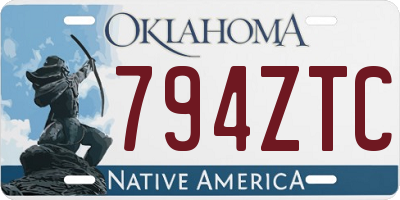OK license plate 794ZTC