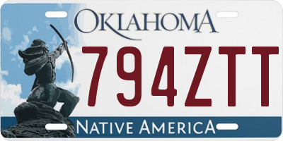 OK license plate 794ZTT