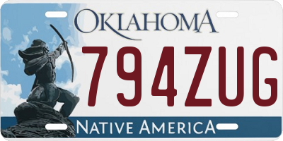 OK license plate 794ZUG