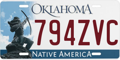 OK license plate 794ZVC