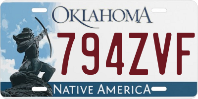 OK license plate 794ZVF