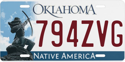 OK license plate 794ZVG
