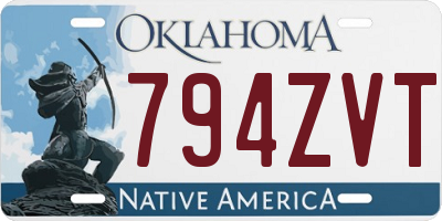 OK license plate 794ZVT