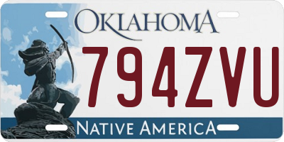 OK license plate 794ZVU