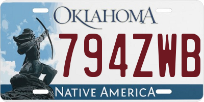 OK license plate 794ZWB