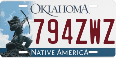 OK license plate 794ZWZ