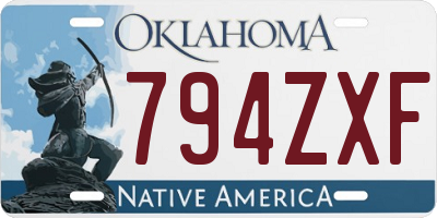 OK license plate 794ZXF