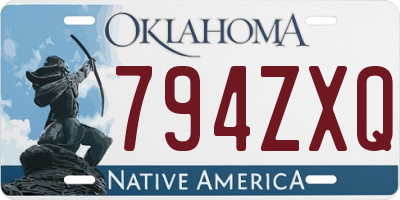 OK license plate 794ZXQ