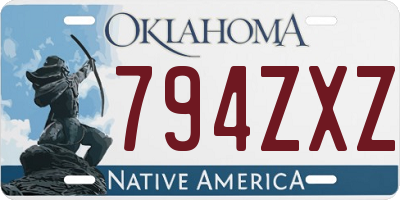 OK license plate 794ZXZ