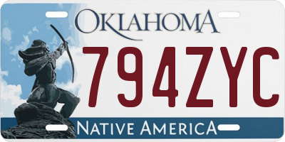 OK license plate 794ZYC