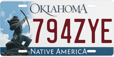 OK license plate 794ZYE