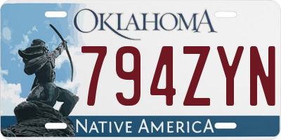 OK license plate 794ZYN