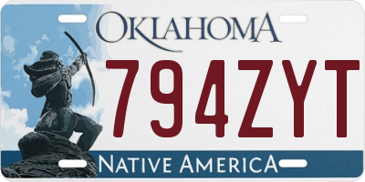 OK license plate 794ZYT