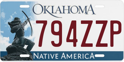 OK license plate 794ZZP