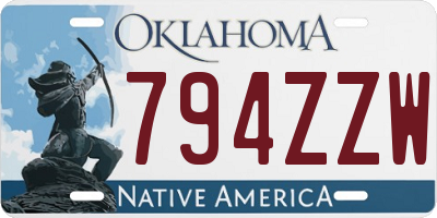 OK license plate 794ZZW