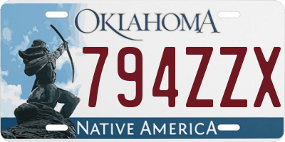 OK license plate 794ZZX