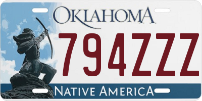 OK license plate 794ZZZ
