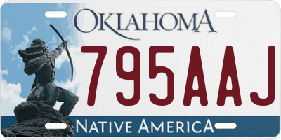 OK license plate 795AAJ