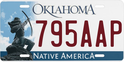 OK license plate 795AAP