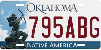 OK license plate 795ABG