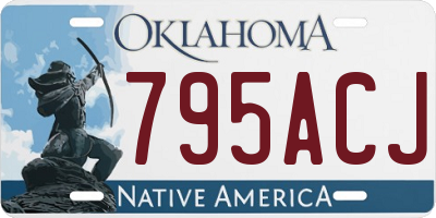 OK license plate 795ACJ