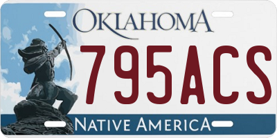 OK license plate 795ACS