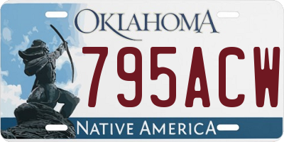 OK license plate 795ACW
