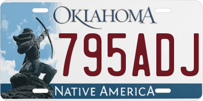 OK license plate 795ADJ