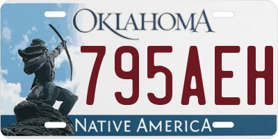 OK license plate 795AEH