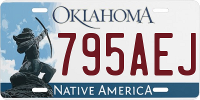 OK license plate 795AEJ