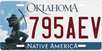OK license plate 795AEV