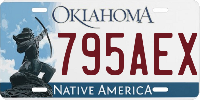 OK license plate 795AEX