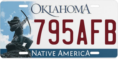 OK license plate 795AFB