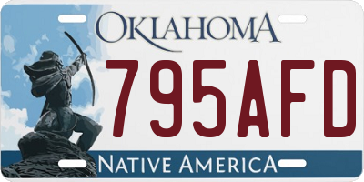 OK license plate 795AFD