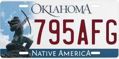 OK license plate 795AFG