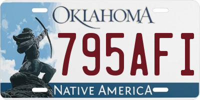 OK license plate 795AFI