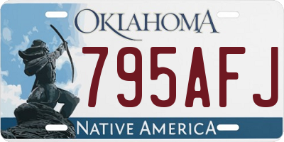 OK license plate 795AFJ