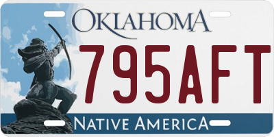 OK license plate 795AFT