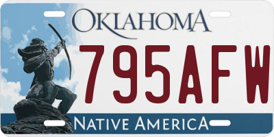 OK license plate 795AFW