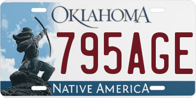 OK license plate 795AGE