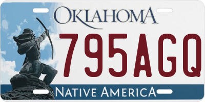 OK license plate 795AGQ