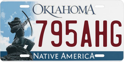 OK license plate 795AHG